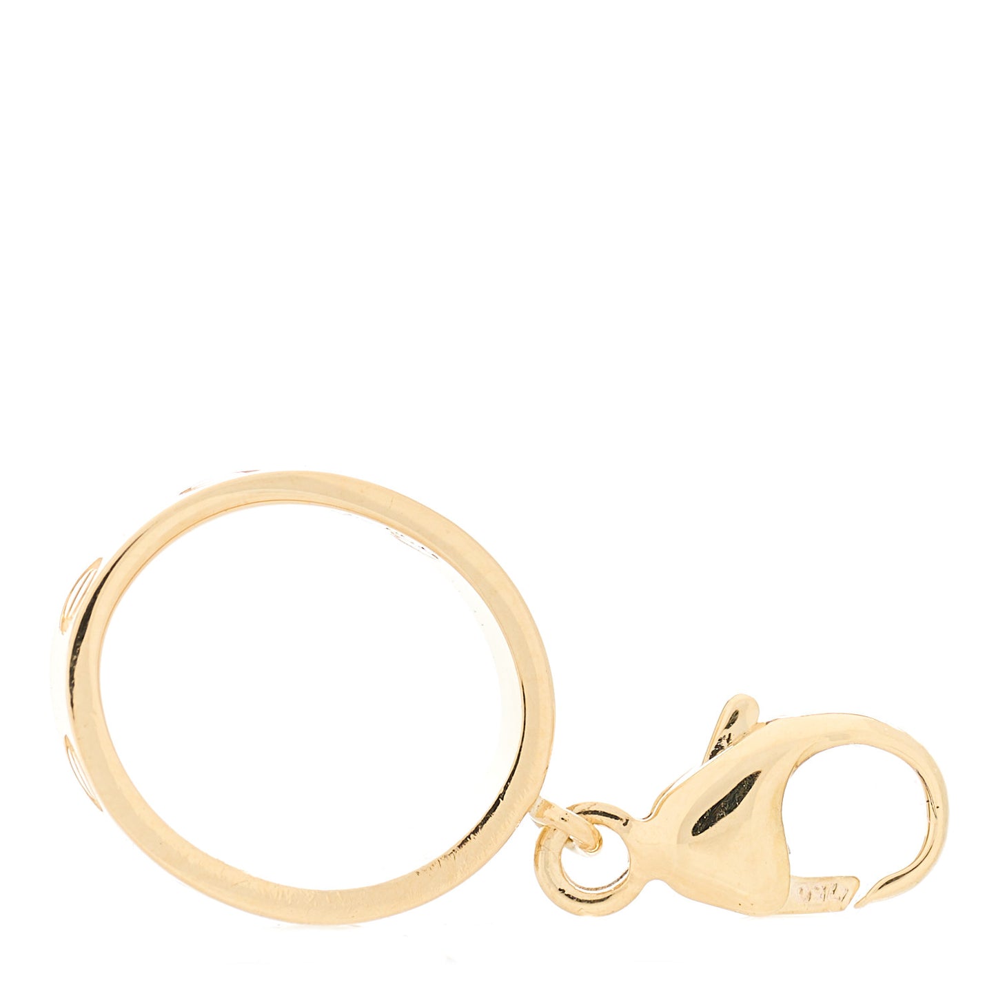 18K Yellow Gold LOVE Ring Charm
