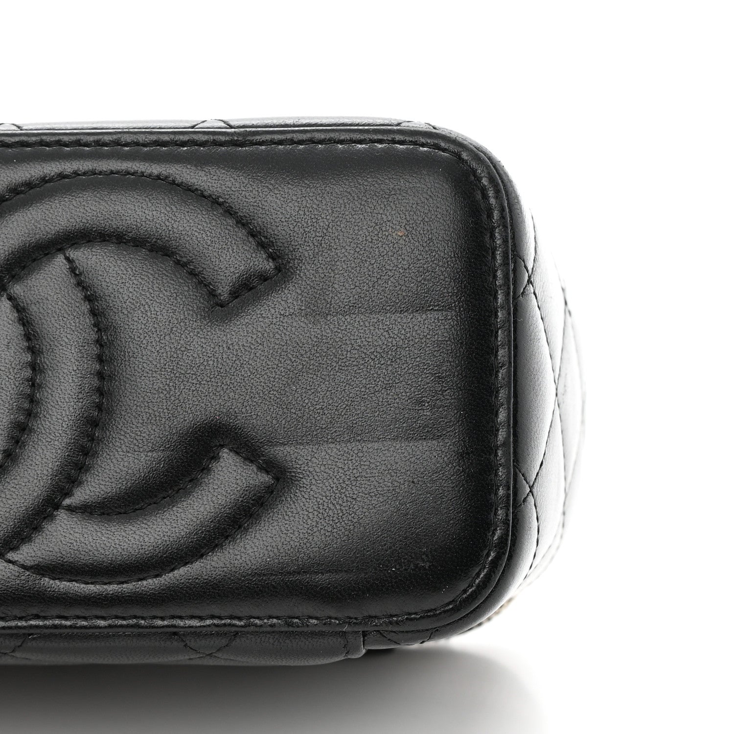 Chanel Lambskin Quilted Small CC Dynasty Vanity Case With Chain Black 15 of 19