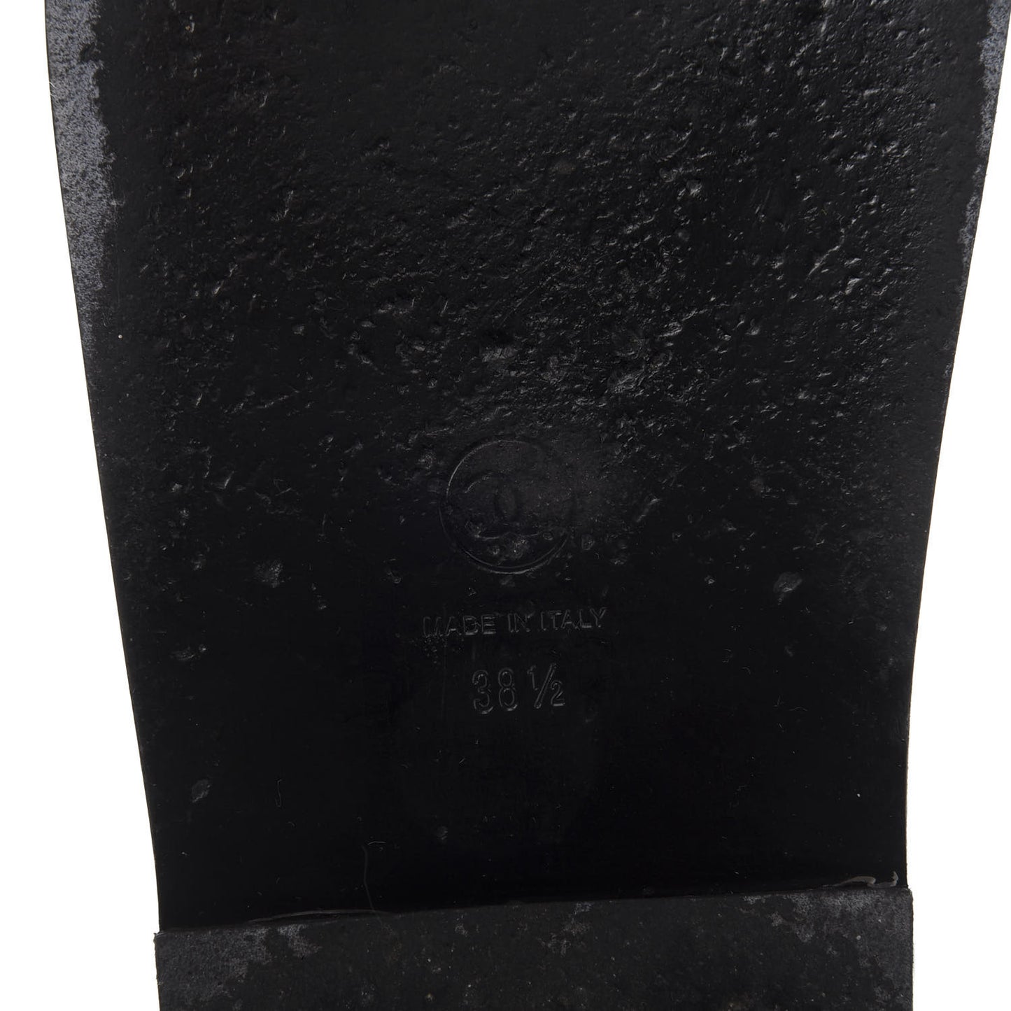 Grained Calfskin Velcro Dad Sandals 38.5 Black
