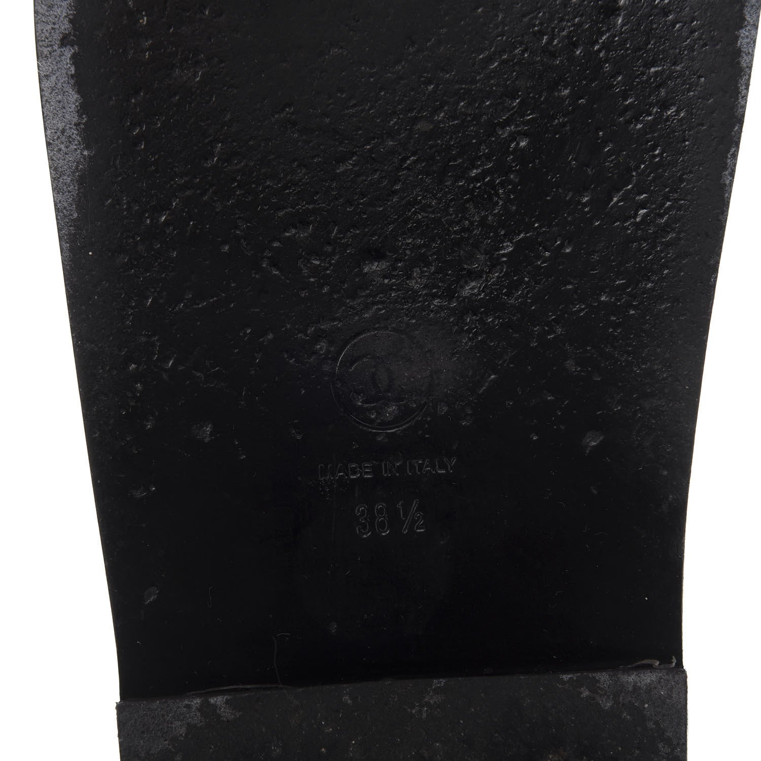 Chanel Grained Calfskin Velcro Dad Sandals 38.5 Black 7 of 9