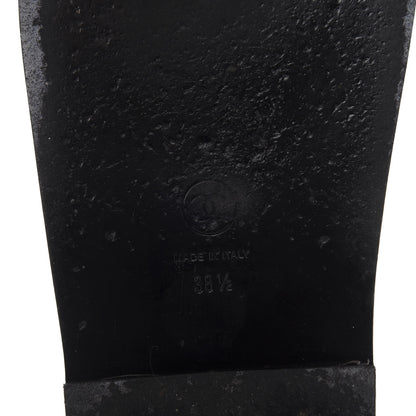 Chanel Grained Calfskin Velcro Dad Sandals 38.5 Black 7 of 9