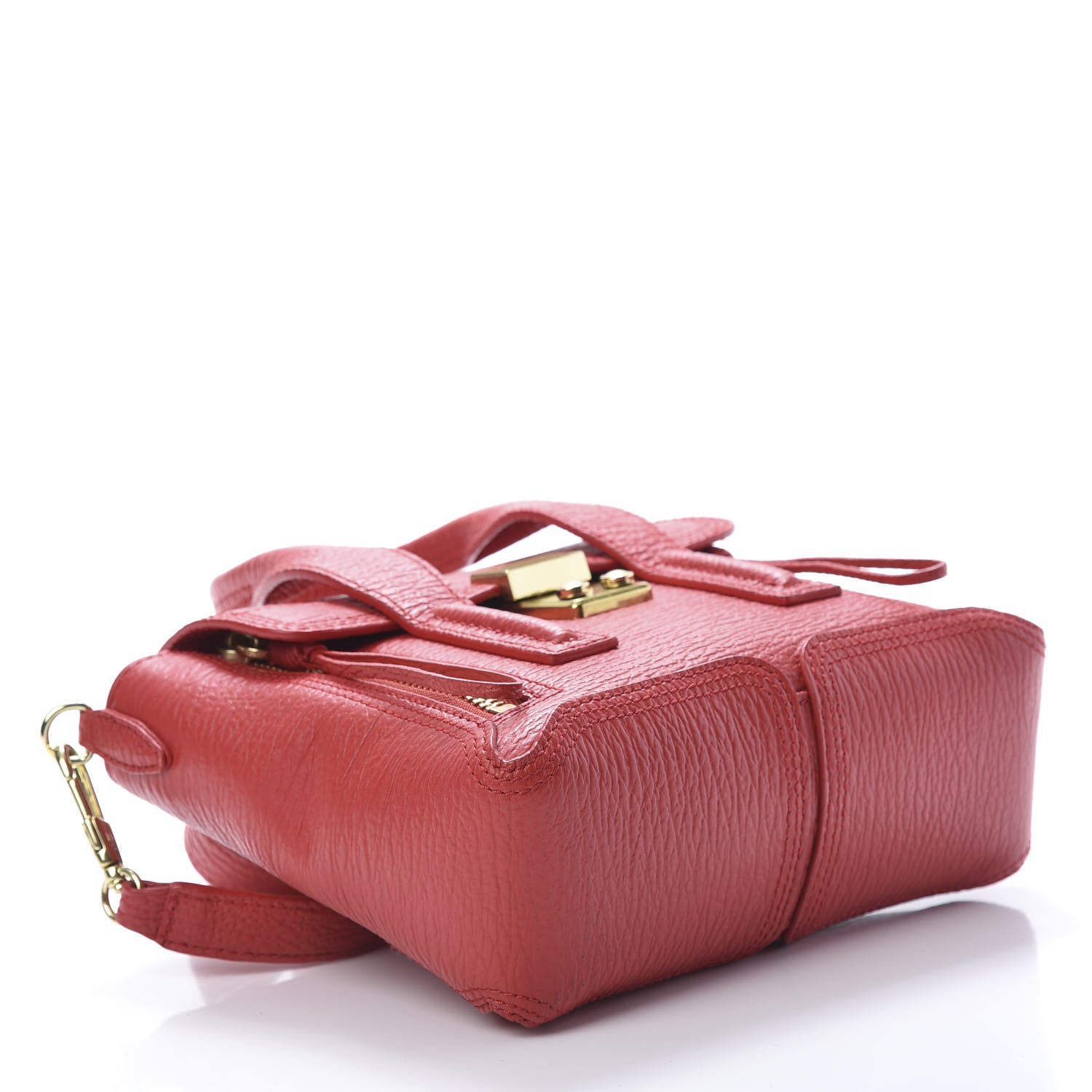 3.1 Phillip Lim 3.1 Textured Calfskin Mini Pashli Satchel Red 4 of 11