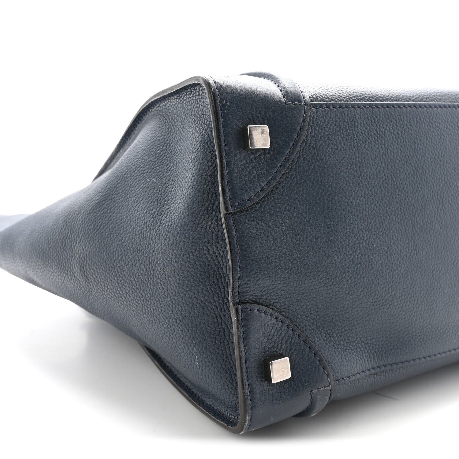 Celine Drummed Calfskin Mini Luggage Orage 8 of 9