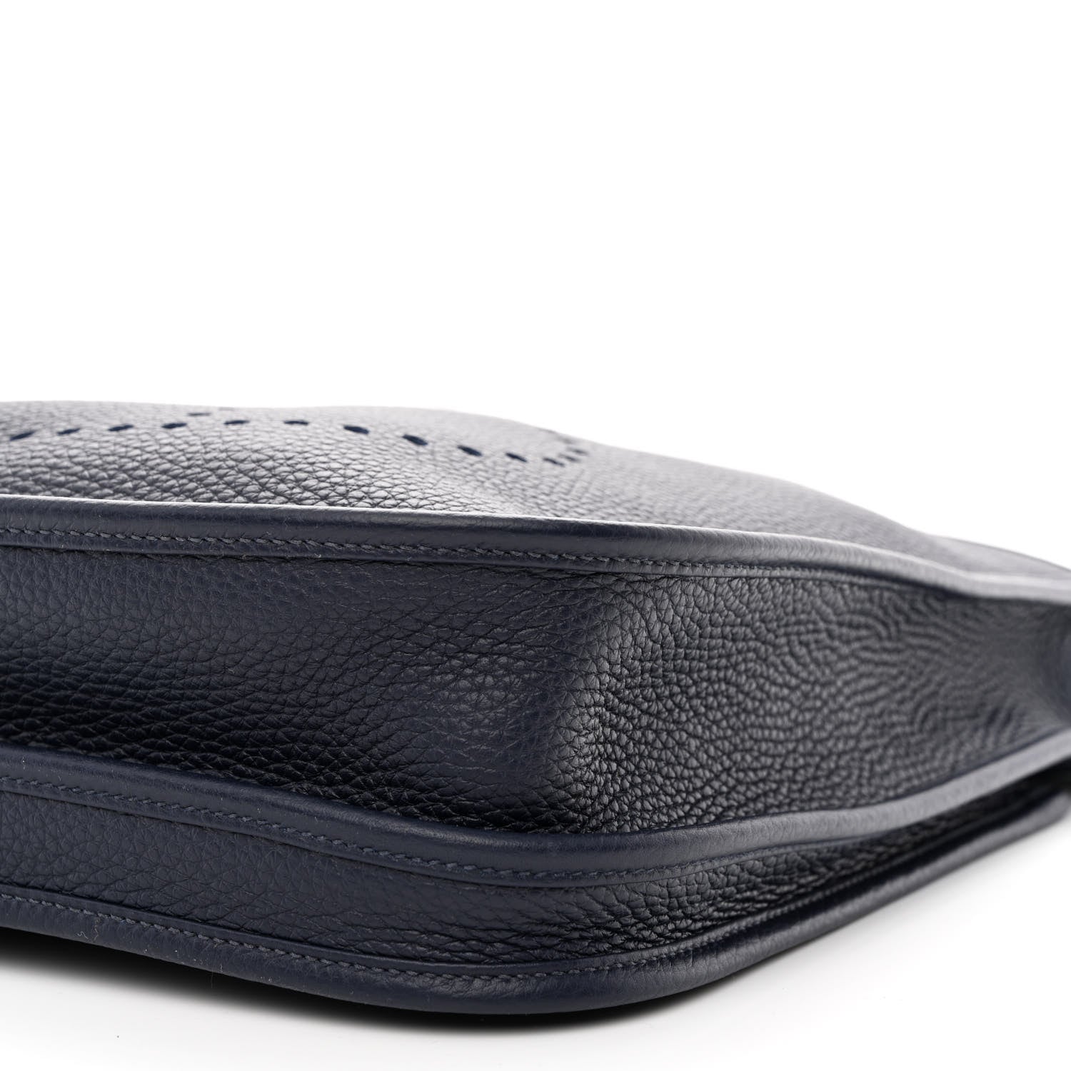 Hermes Taurillon Clemence Quadrille Evelyne III PM Bleu Nuit Bleu Saphir Anemone Capucine 10 of 10