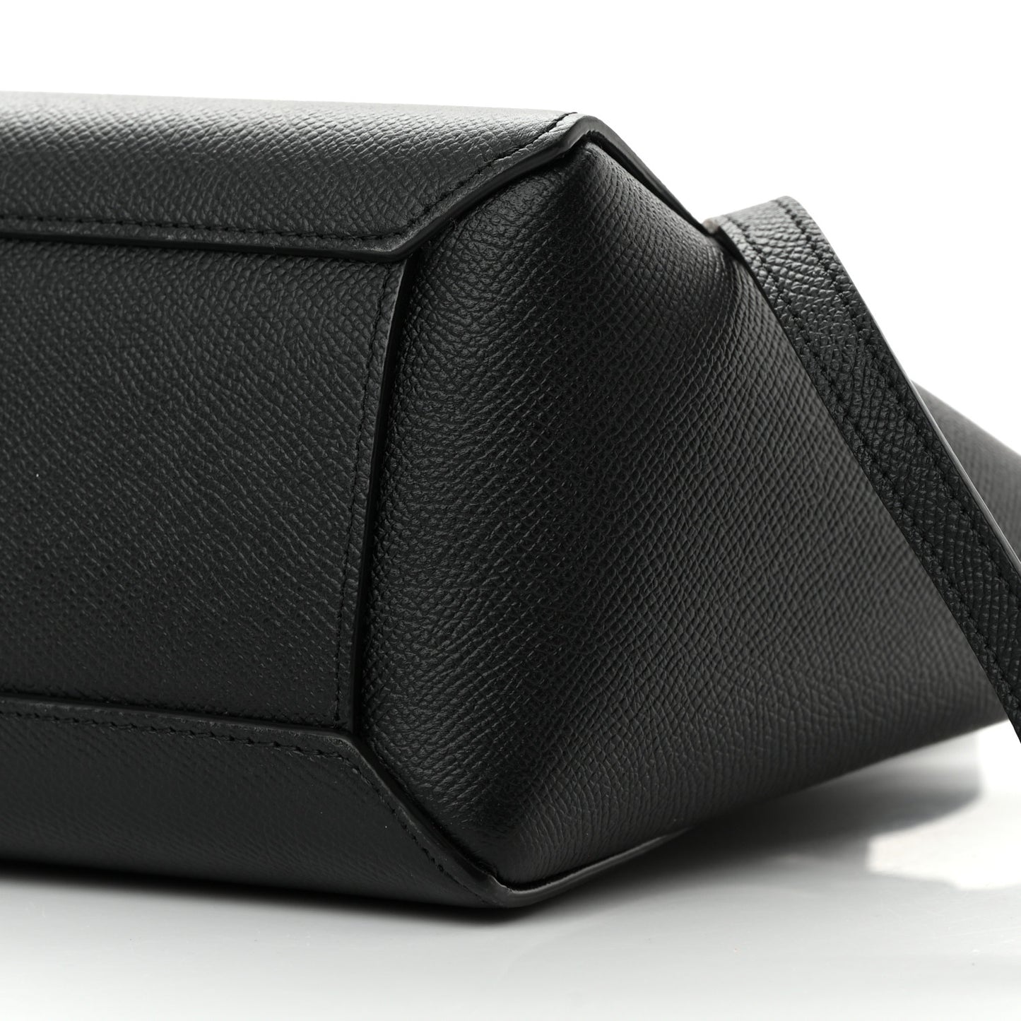 Grained Calfskin Nano Belt Bag Black