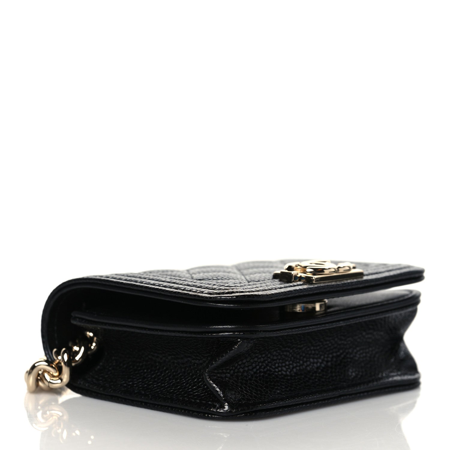 Chanel Caviar Quilted Boy Flap Waist Belt Bag Black 4 of 11