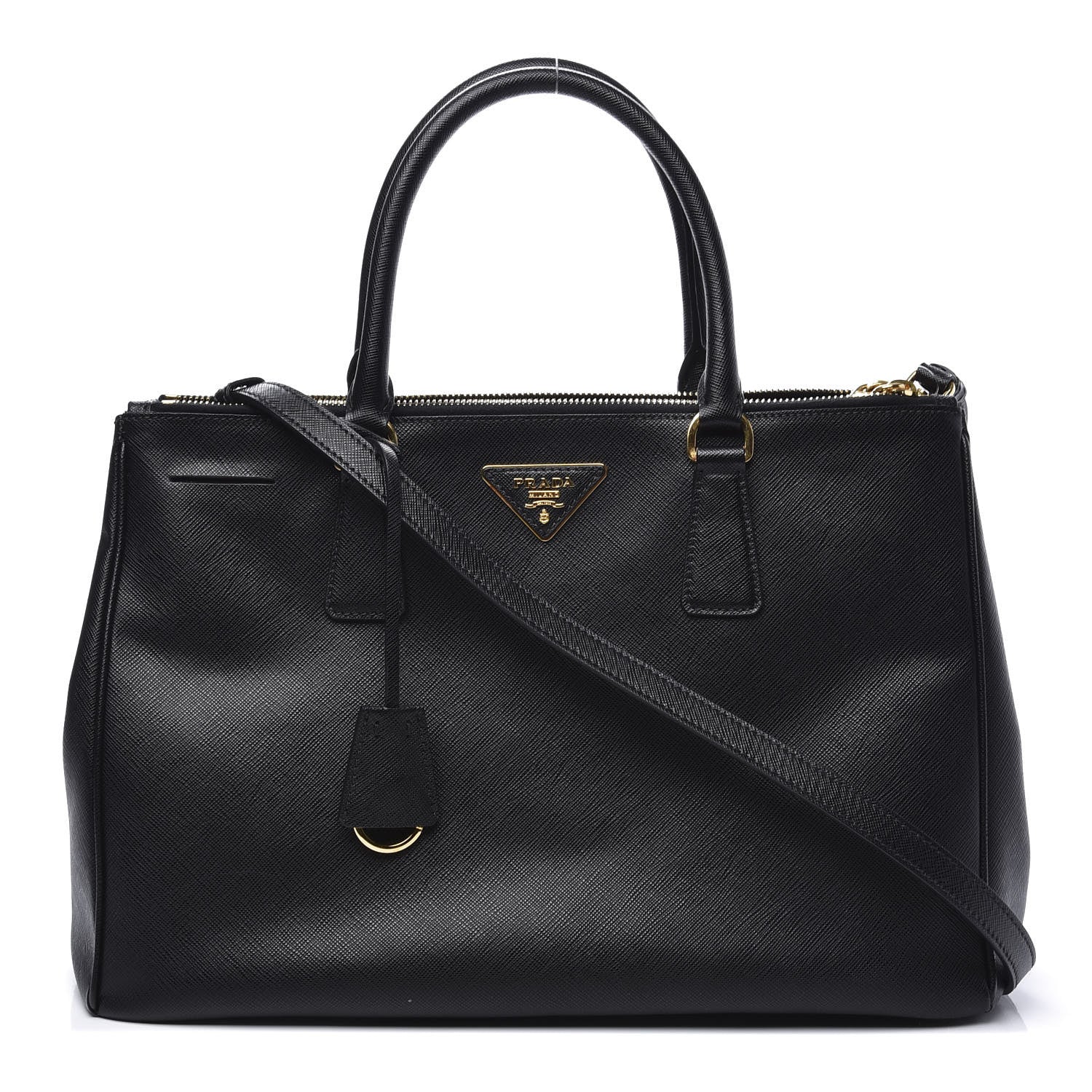 Prada Saffiano Medium Galleria Double Zip Tote Black 1 of 11
