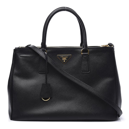 Prada Saffiano Medium Galleria Double Zip Tote Black 1 of 11