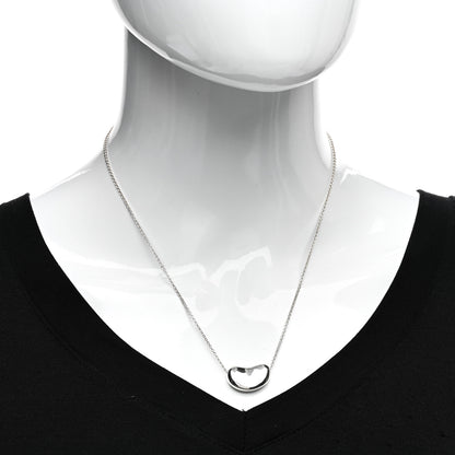 Tiffany Sterling Silver 20mm Elsa Peretti Bean Pendant Necklace 2 of 4