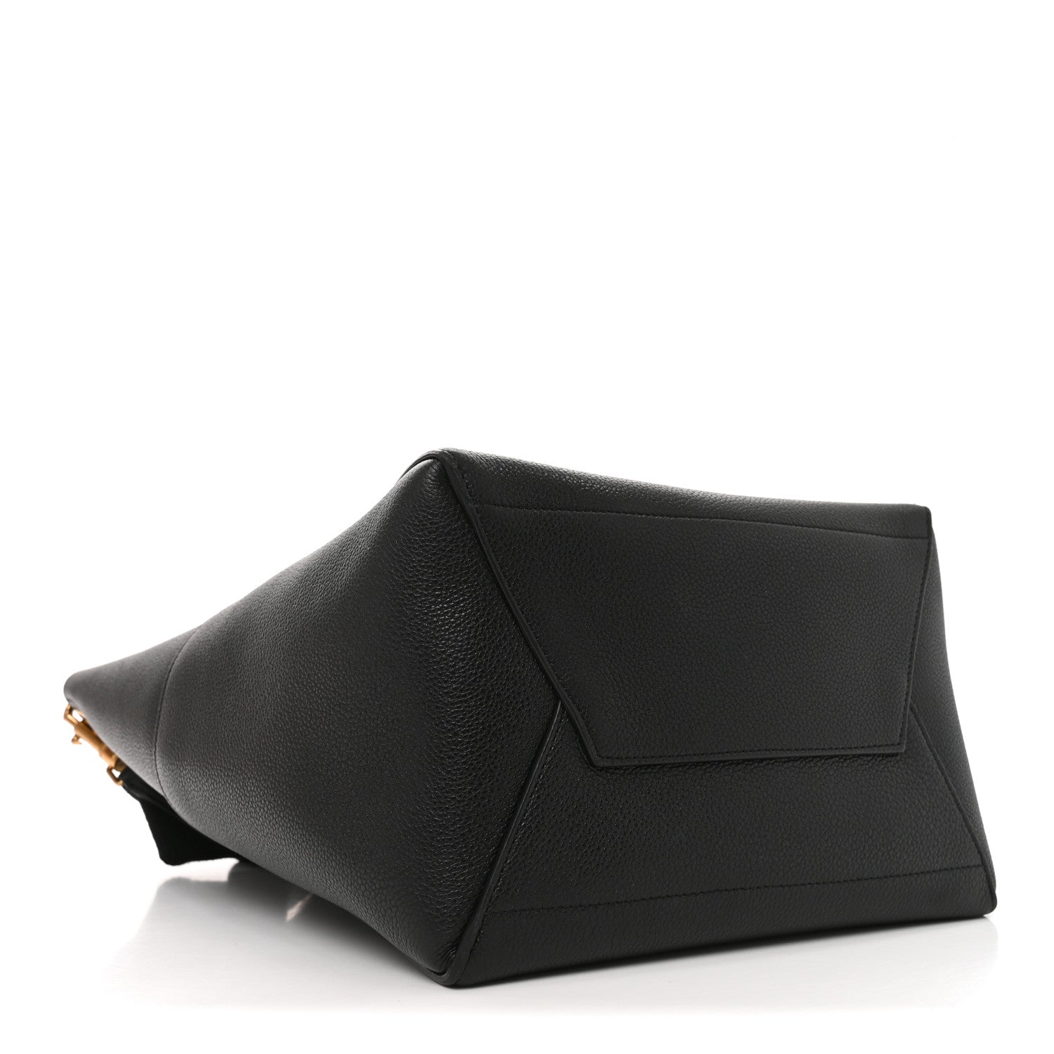 Celine Soft Grained Calfskin Sangle Bucket Bag Black 4 of 10