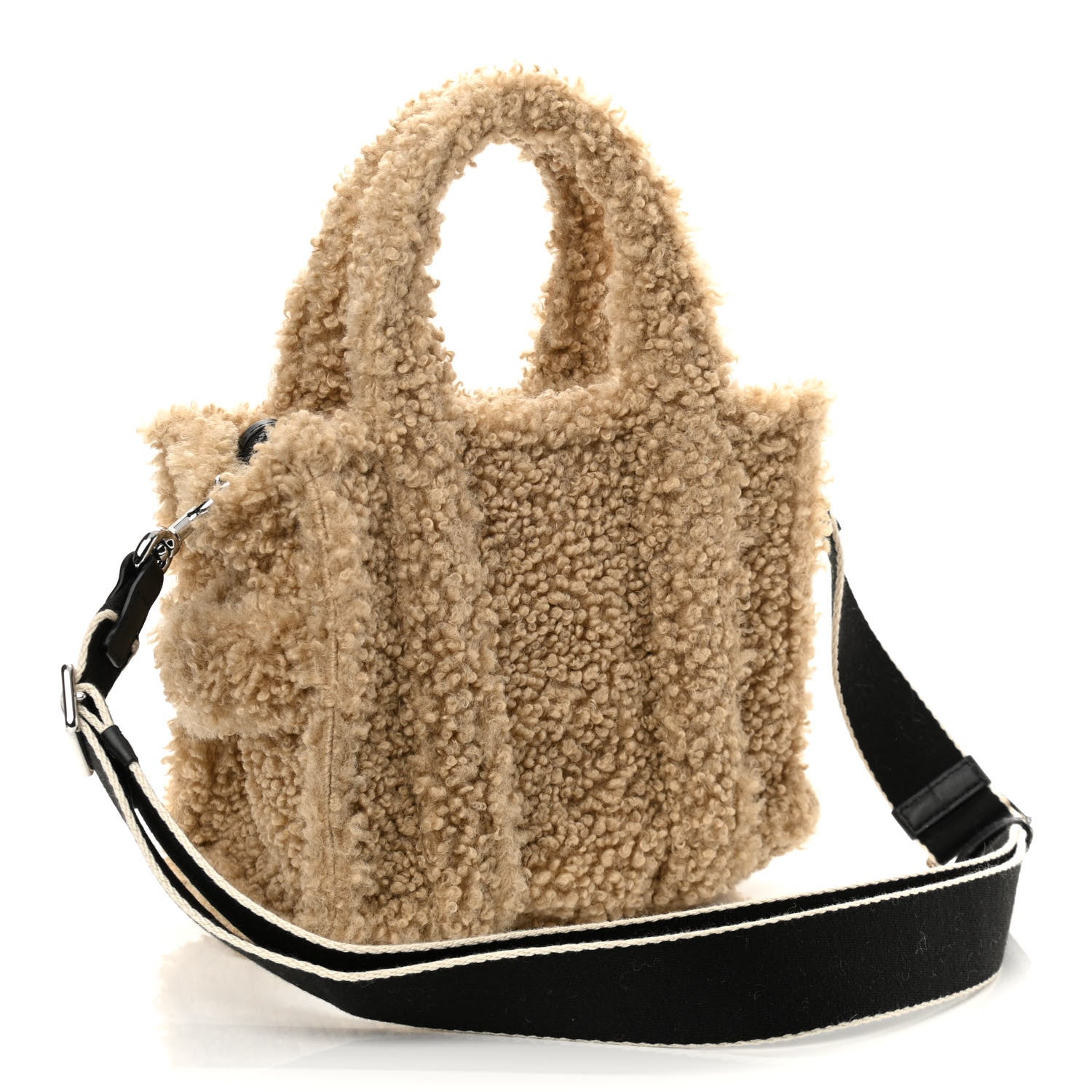 Marc Jacobs Polyester Cotton Mini The Teddy Traveler Tote Bag Beige 3 of 10
