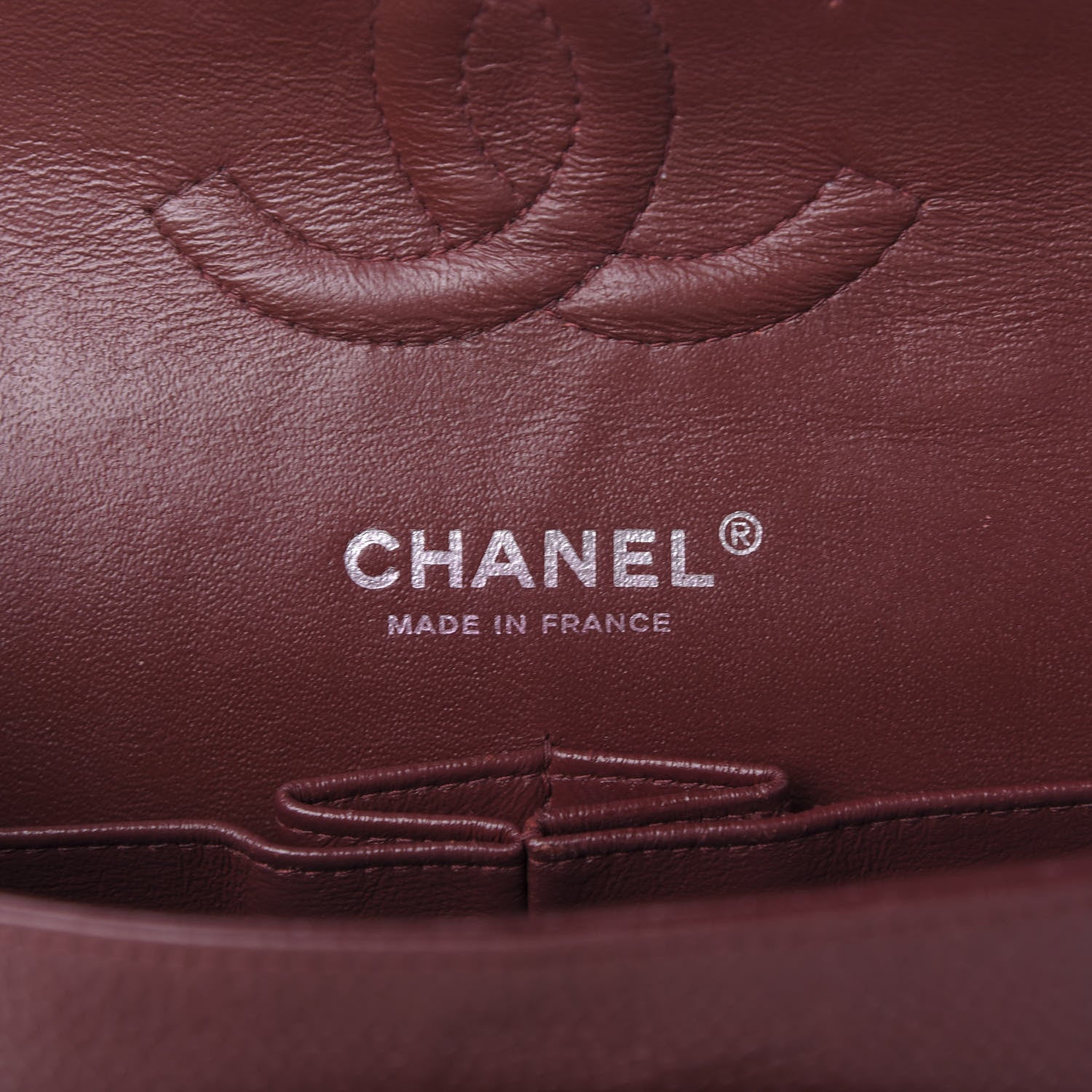 Chanel Caviar Quilted Medium Double Flap Dark Red 4 of 9
