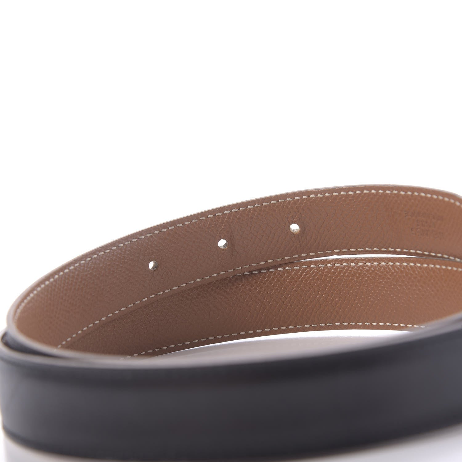 Hermes Box Courchevel 24mm Constance H Belt 75 Gold Black 5 of 6