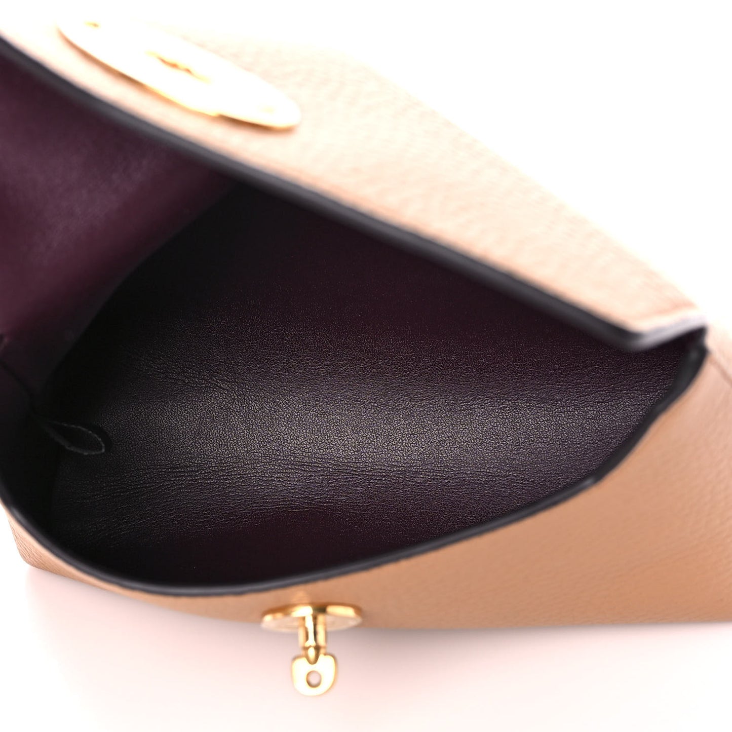 Heavy Grain Calfskin Large Darley Cosmetic Pouch Sable