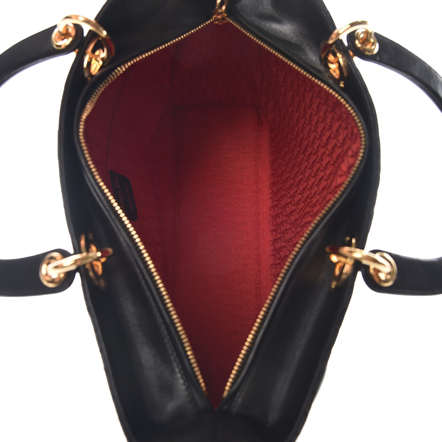 Lambskin Cannage Large Lady Dior Black
