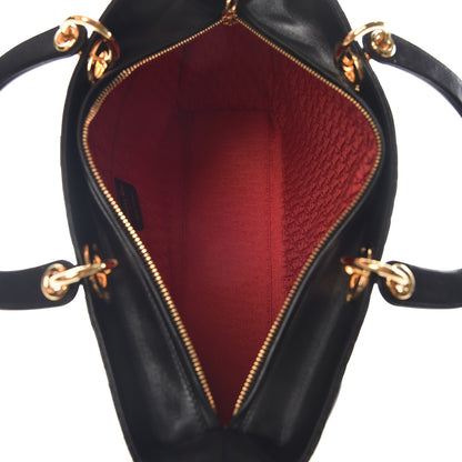Christian Dior Lambskin Cannage Large Lady Dior Black 7 of 8