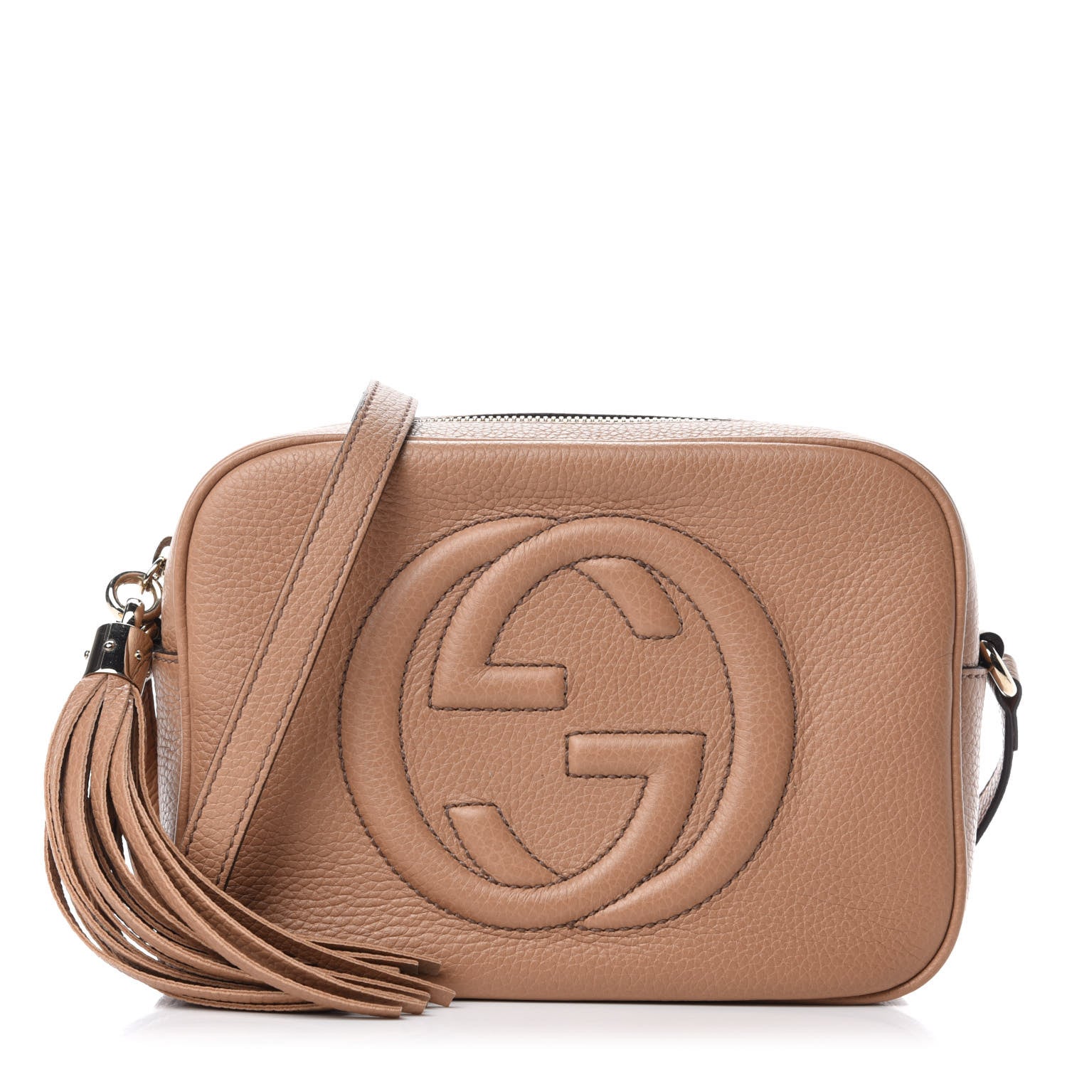 Gucci Pebbled Calfskin Small Soho Disco Bag Rose Beige 1 of 12