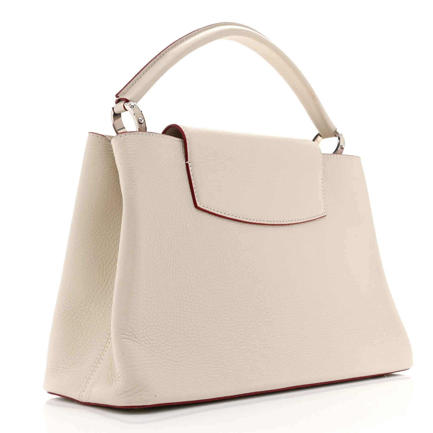 Louis Vuitton Taurillon Capucines MM Blanc Casse 3 of 10