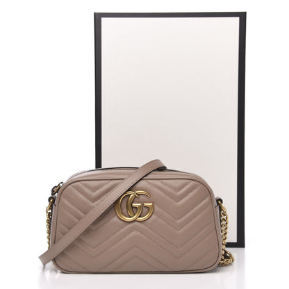 Gucci Calfskin Matelasse Small GG Marmont Chain Shoulder Bag Porcelain Rose 11 of 11