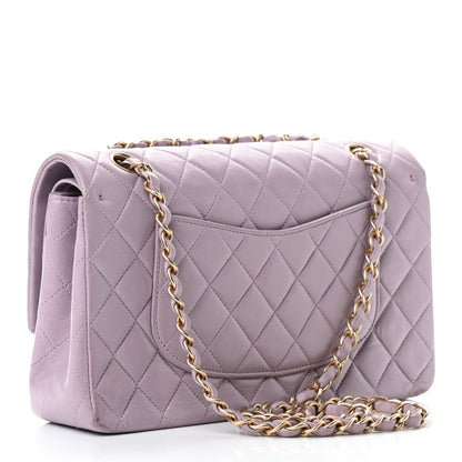 Chanel Lambskin Quilted Medium Double Flap Light Purple 3 of 9