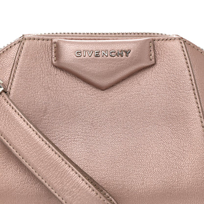 Givenchy Metallic Sugar Goatskin Small Antigona Beauty Wristlet Light Pink 8 of 11