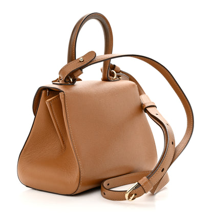 Delvaux Grained Calfskin Mini Brillant Satchel Natural 3 of 18