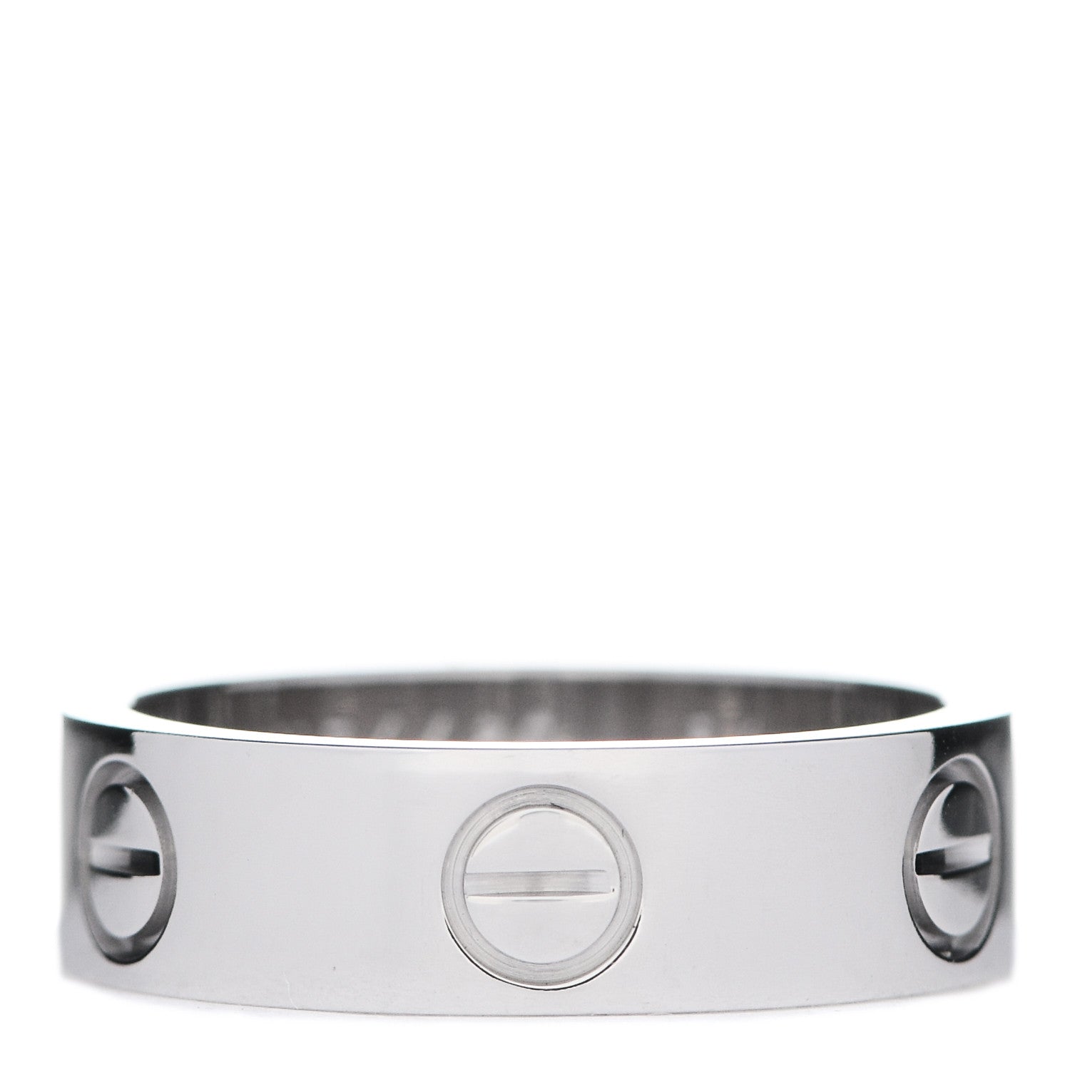 Cartier 18K White Gold 5.5mm LOVE Ring 54 6.75 1 of 6