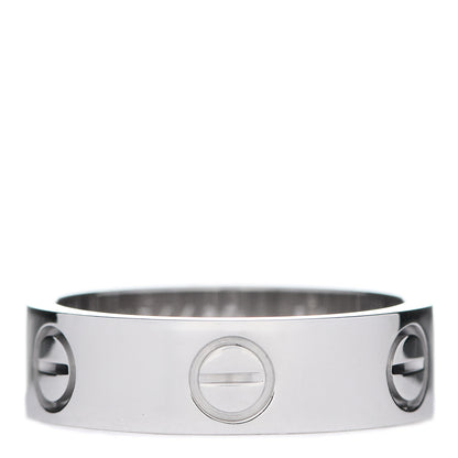 Cartier 18K White Gold 5.5mm LOVE Ring 54 6.75 1 of 6