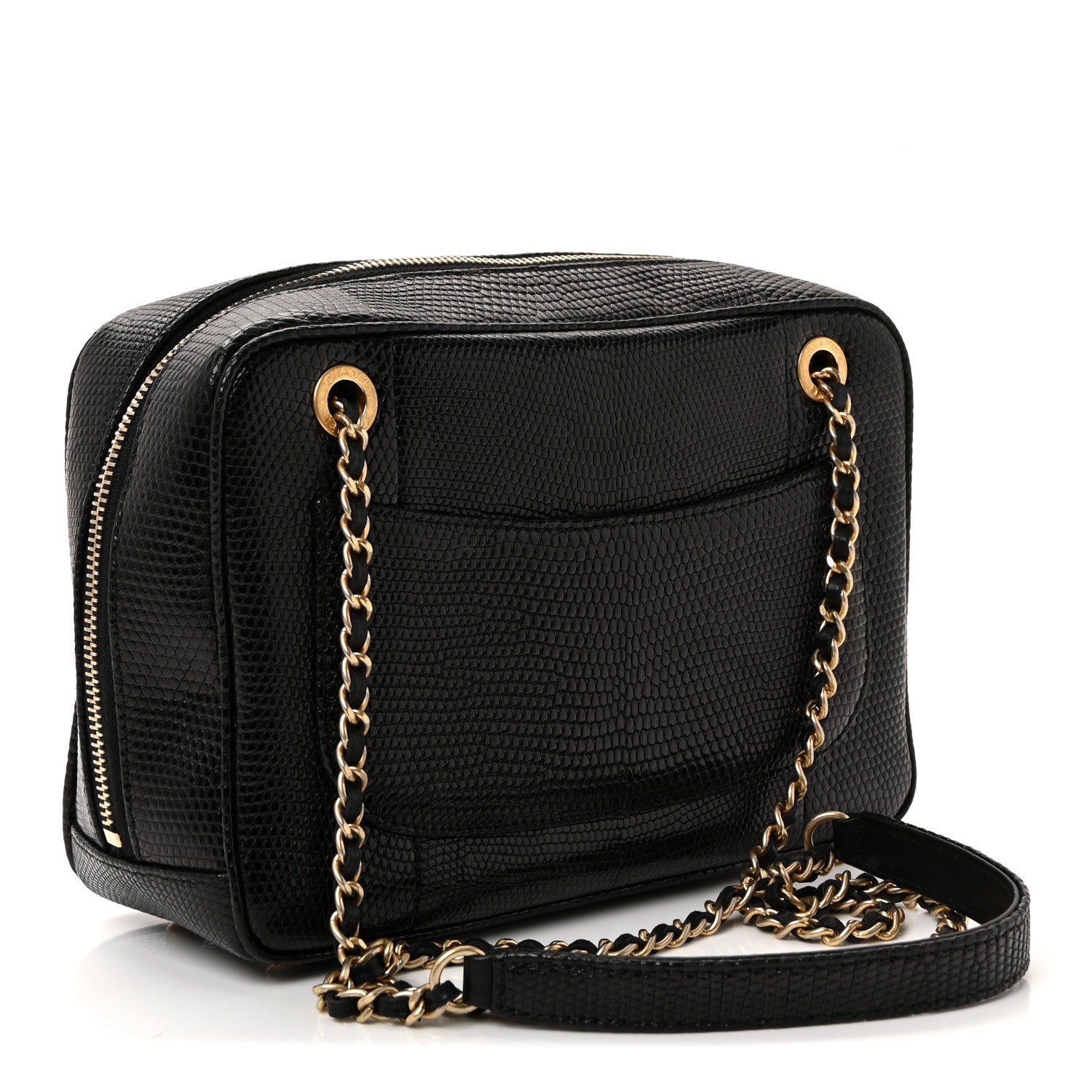 Chanel Lizard Coco Vintage Camera Case Black 3 of 10