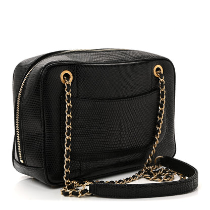Chanel Lizard Coco Vintage Camera Case Black 3 of 10