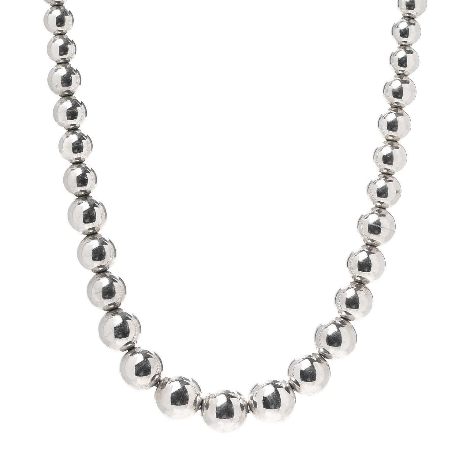 Tiffany Sterling Silver HardWear Graduated Ball Necklace 1 of 5