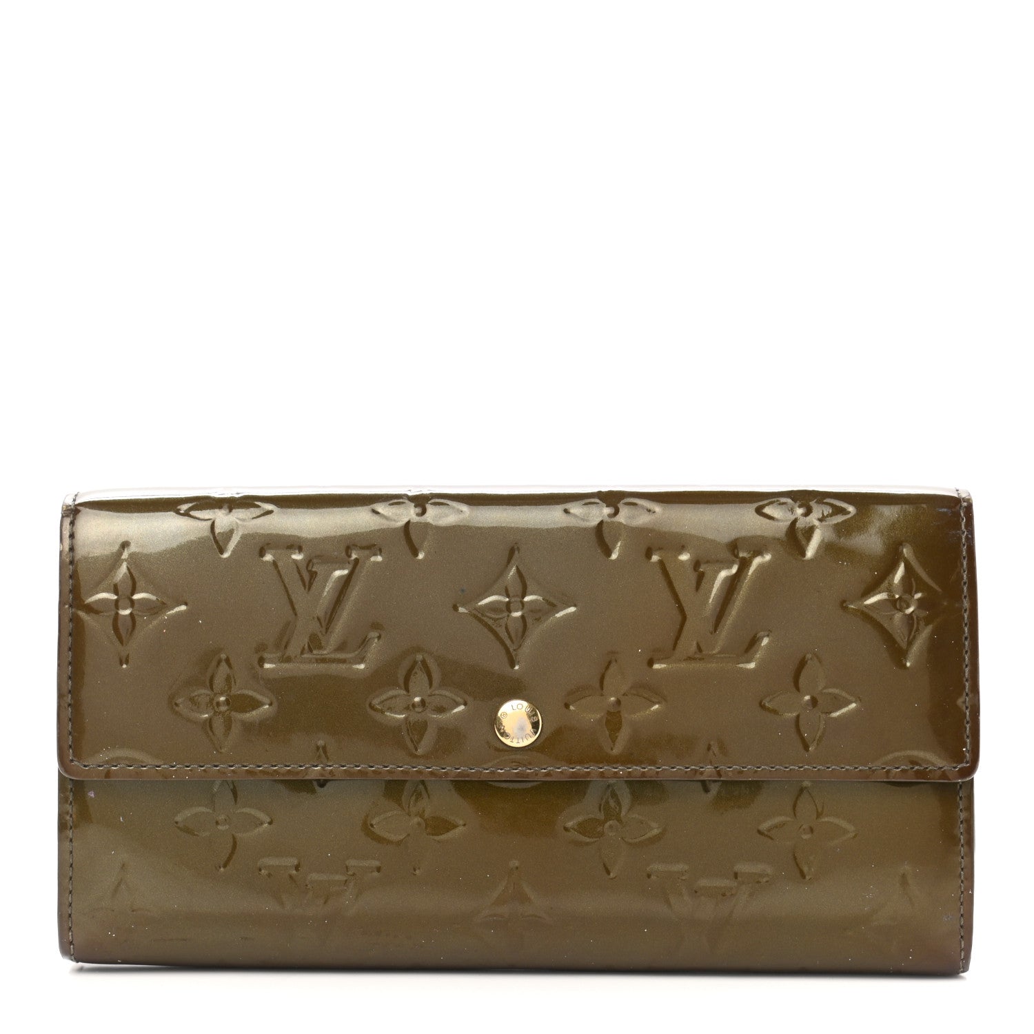 Louis Vuitton Vernis Sarah Wallet Vert Bronze 1 of 10