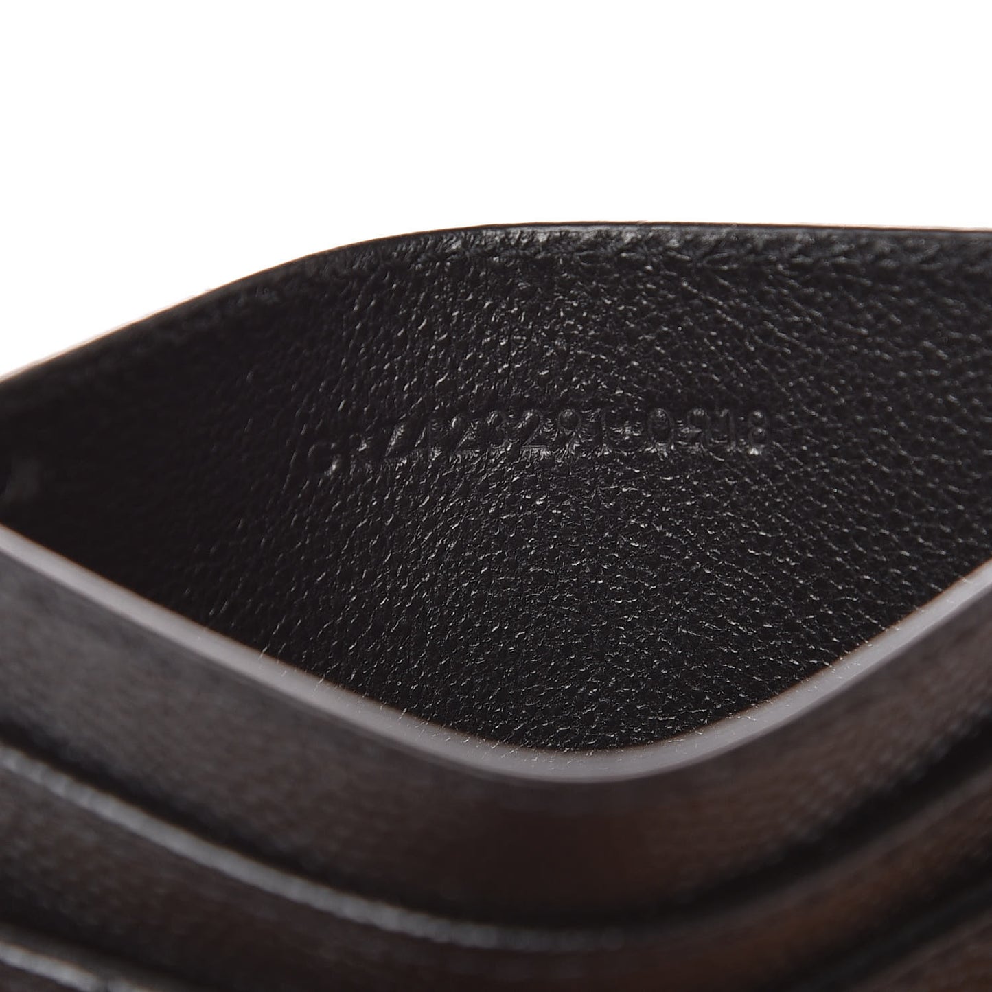 Grain De Poudre Matelasse Chevron Monogram Credit Card Case Black