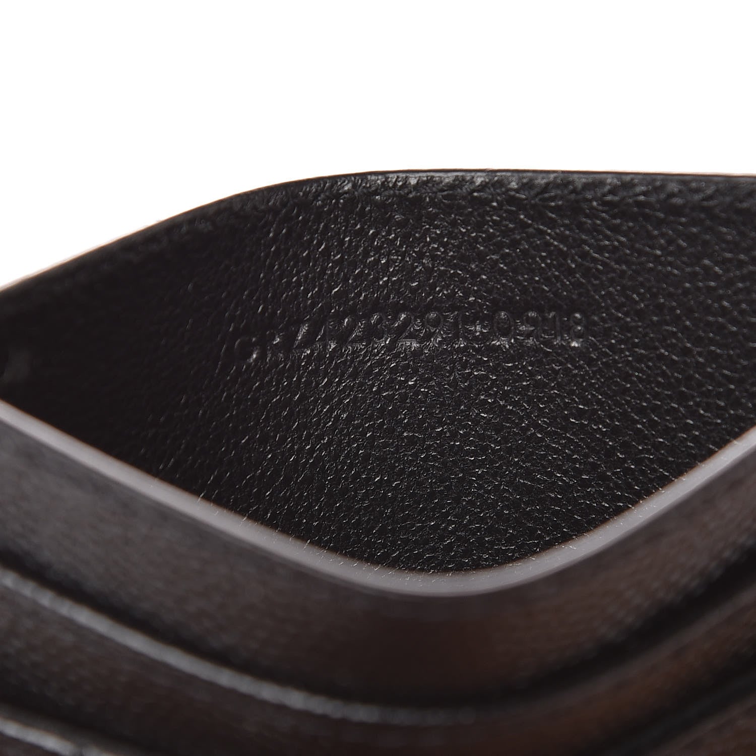 Saint Laurent Grain De Poudre Matelasse Chevron Monogram Credit Card Case Black 7 of 7