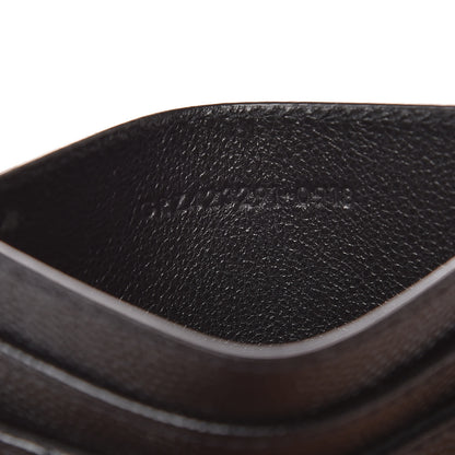 Saint Laurent Grain De Poudre Matelasse Chevron Monogram Credit Card Case Black 7 of 7