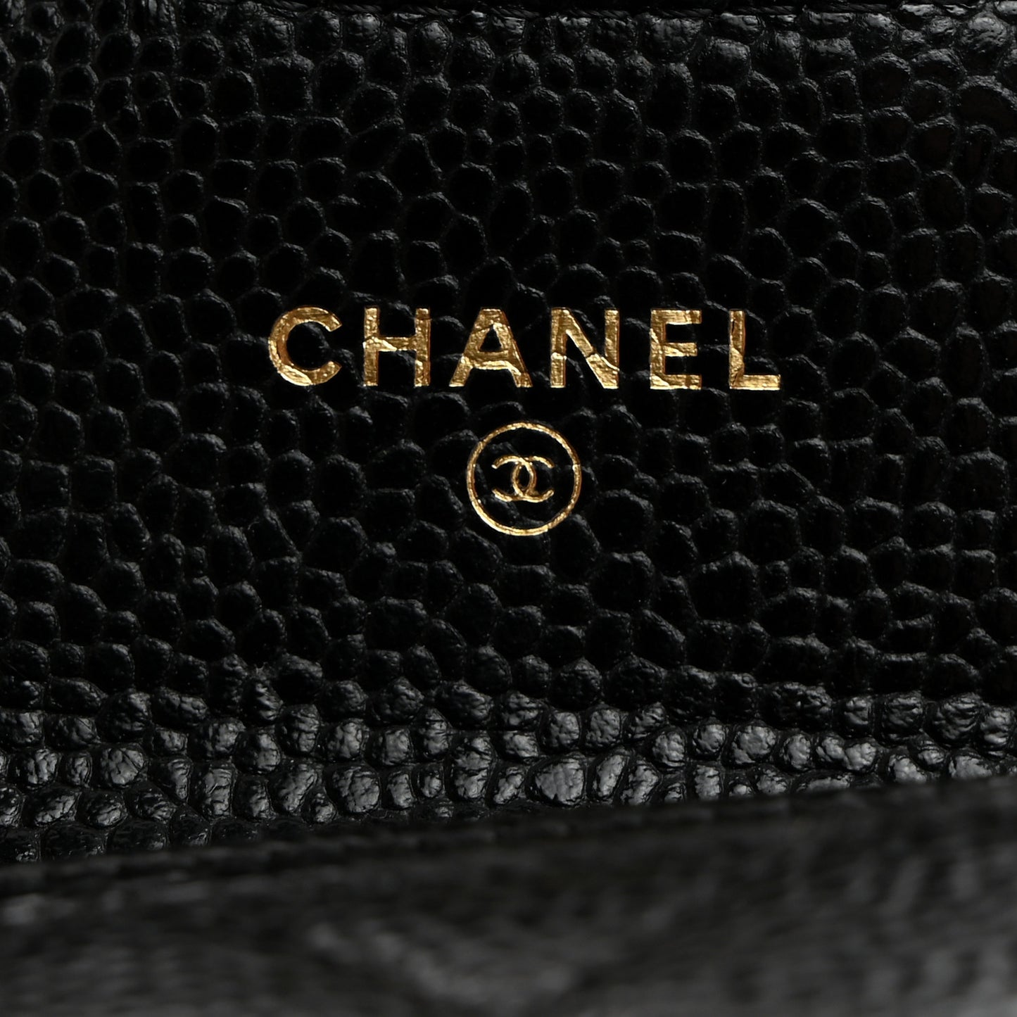 Caviar Quilted Flap Card Holder Wallet Black