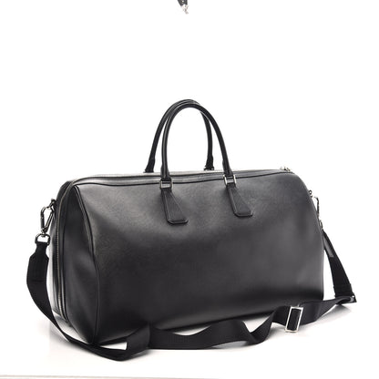 Prada Saffiano Duffle Travel Bag Black 2 of 8