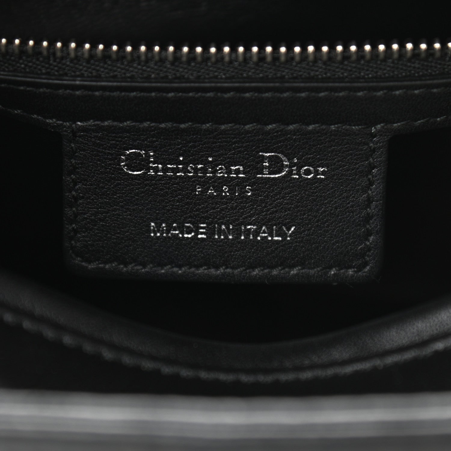 Christian Dior Calfskin Studded Medium Lady Dior Black 7 of 11