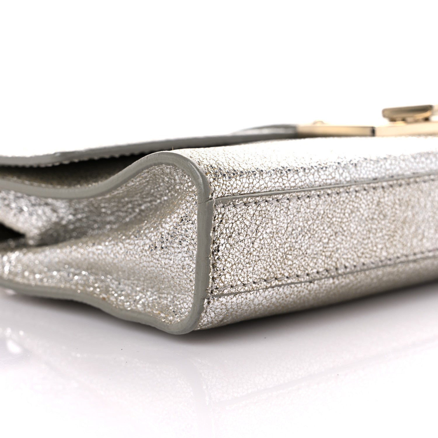 Jimmy Choo Metallic Calfskin Rebel Bag Silver 7 of 13