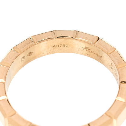 Chopard 18K Yellow Gold Diamond Ice Cube Band Ring 53 6.5 4 of 5