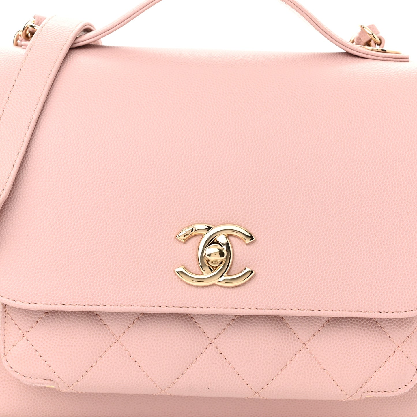 Caviar Quilted Medium Business Affinity Flap Light Pink