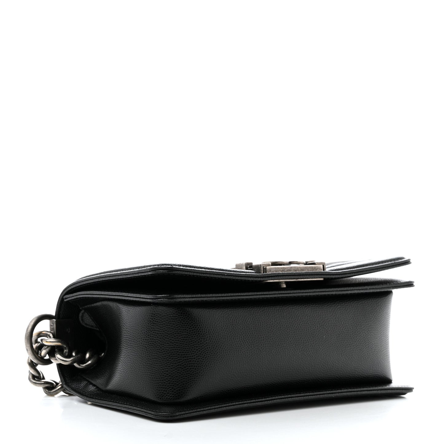 Caviar Quilted Small Boy Flap Black