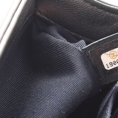 Chanel Lambskin Embossed Small Cube Boy Flap Grey 6 of 7