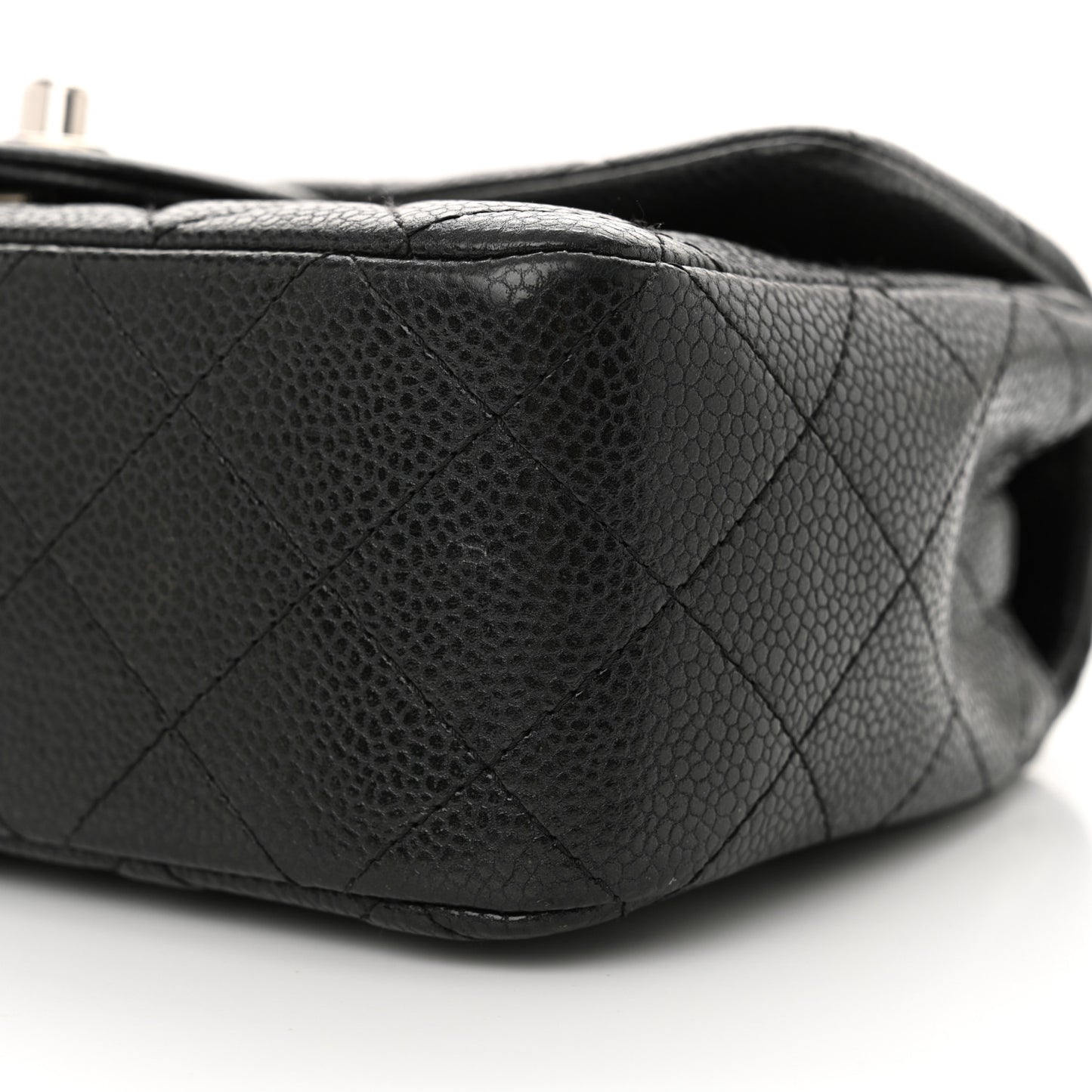 Caviar Quilted Mini Rectangular Flap Black