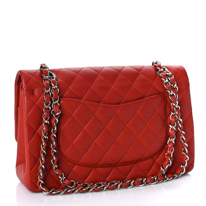 Chanel Caviar Quilted Medium Double Flap Red 3 of 12