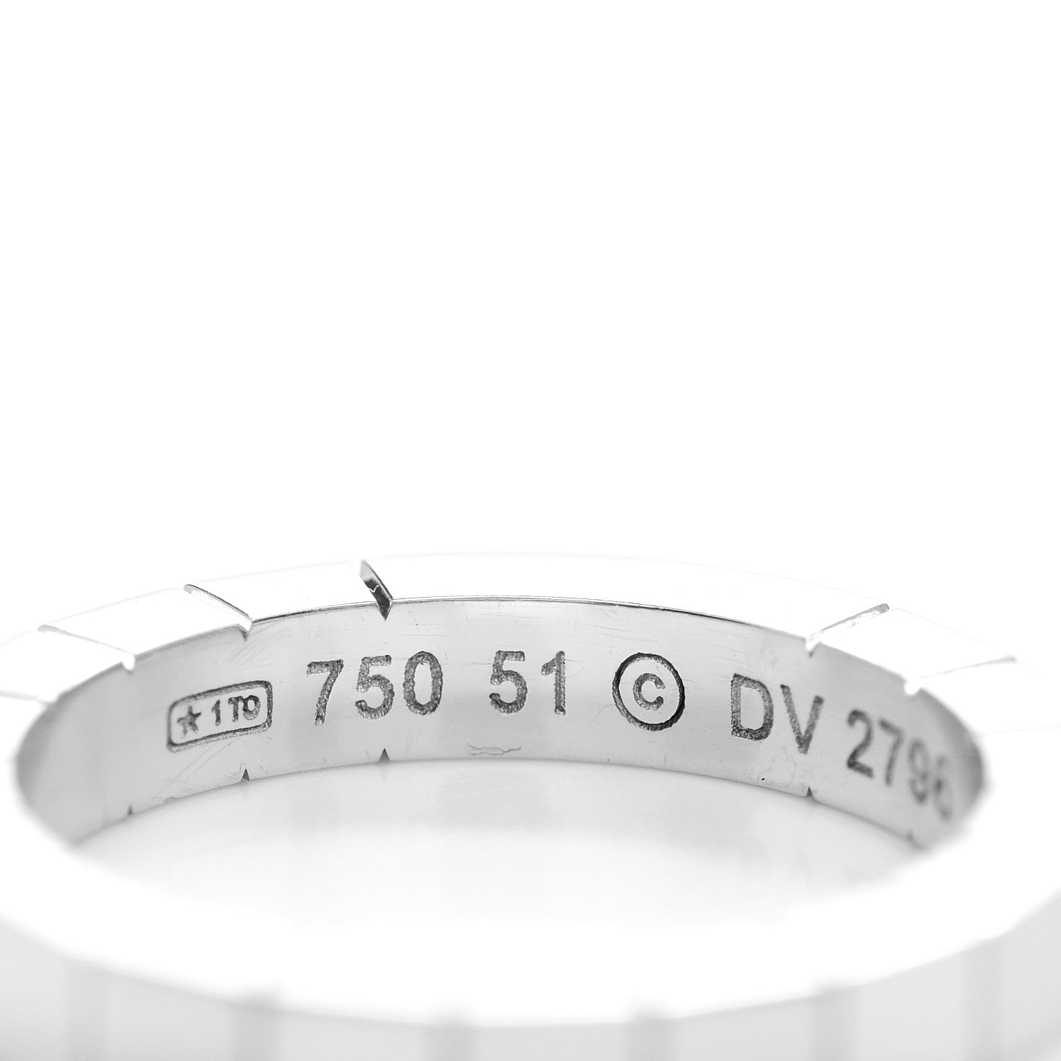 Cartier 18K White Gold Lanieres Ring 51 5.75 4 of 4