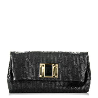 Louis Vuitton Calfskin Quilted Monogram Altair Clutch Black 1 of 8