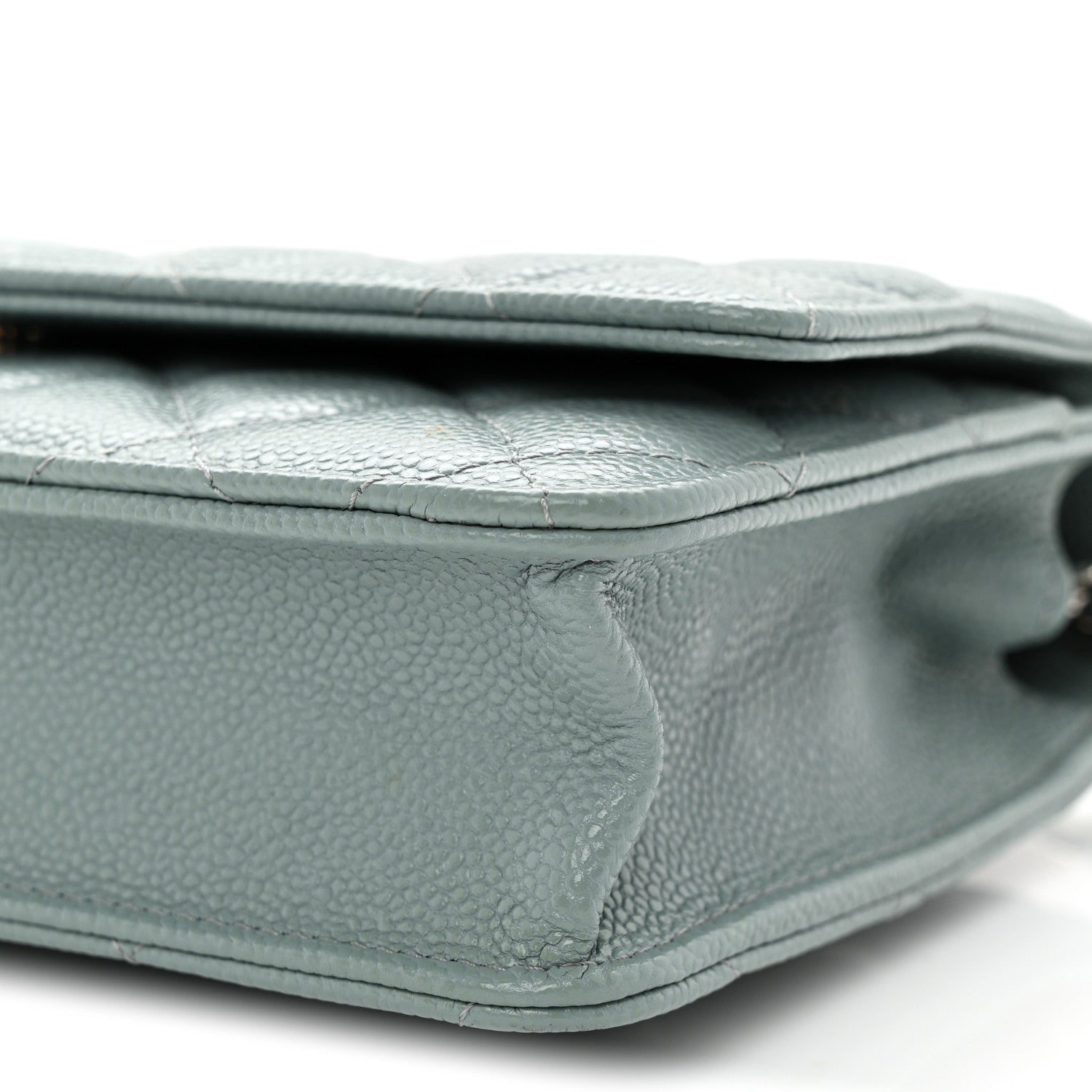 Chanel Caviar Quilted Wallet on Chain WOC Light Blue 11 of 11