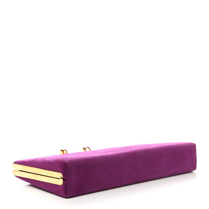 Jimmy Choo Suede Celeste Logo Clutch Purple 4 of 6