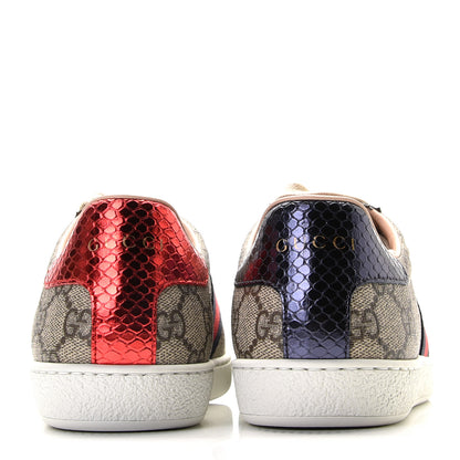 Gucci GG Supreme Monogram Womens Ace Low-Top Sneaker 38 Beige 5 of 10